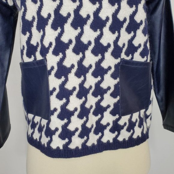 Mayoral Girls Mixed Media Houndstooth Sweater With Pockets Size 10 - Picture 3 of 11